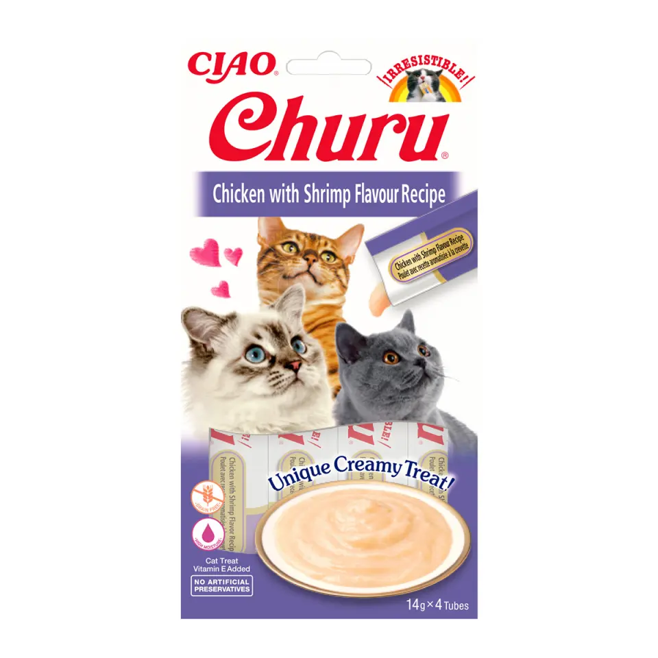 Churu Recompensa Cremoasa cu Pui si Creveti