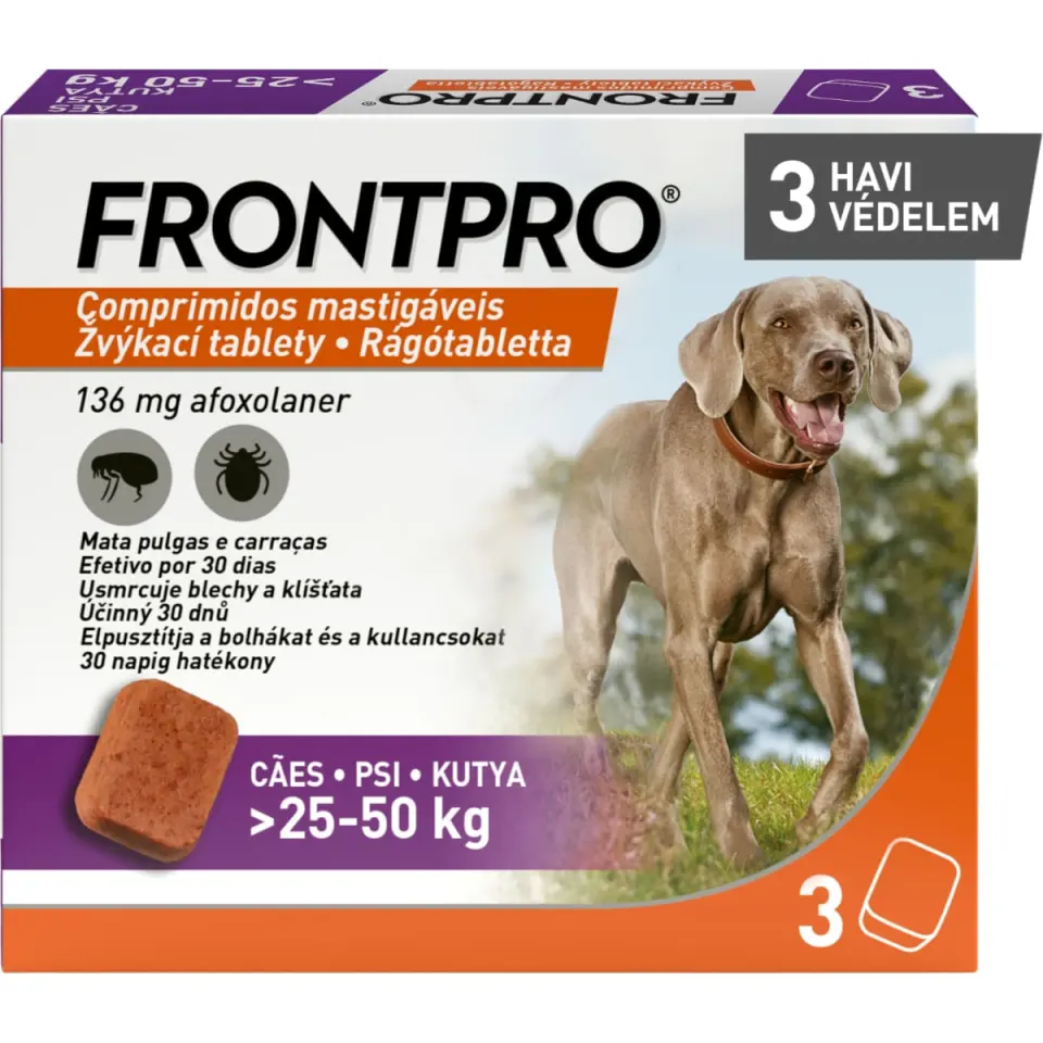 FRONTPRO, deparazitare externă câini, comprimate masticabile
