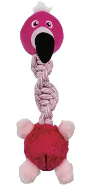 PAIATZE DOG FLAMINGO BRAIDED NECK S-23-0363