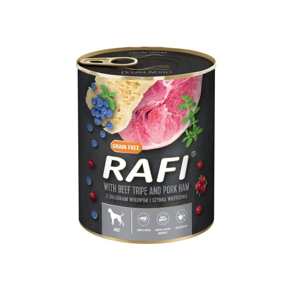 Hrana Umeda Caini, Rafi Dog, Sunca de Porc si Burta de Vita, 800 g