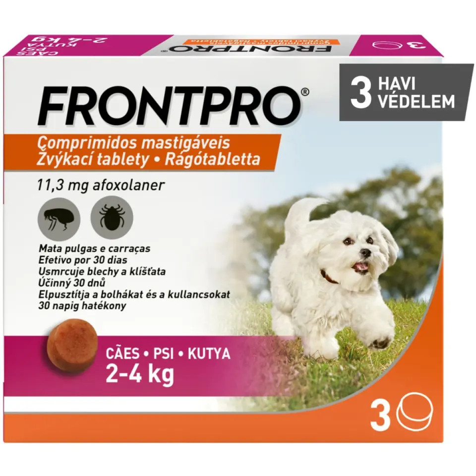 FRONTPRO, deparazitare externă câini, comprimate masticabile
