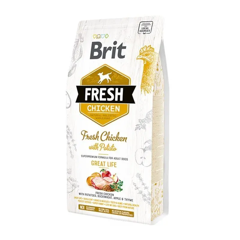 Brit Fresh Chicken and Potato Adult Great Life, 12 kg