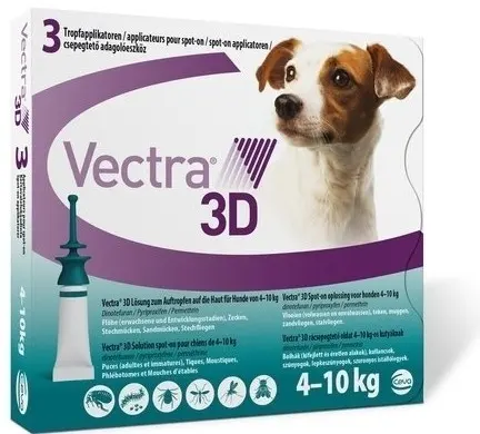 Vectra 3D Caine 4-10 kg, 3 pipete, EXPIRA 31.12.2026
