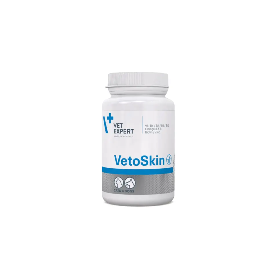 VET EXPERT VetoSkin 300mg, supliment piele & blană câini, capsule