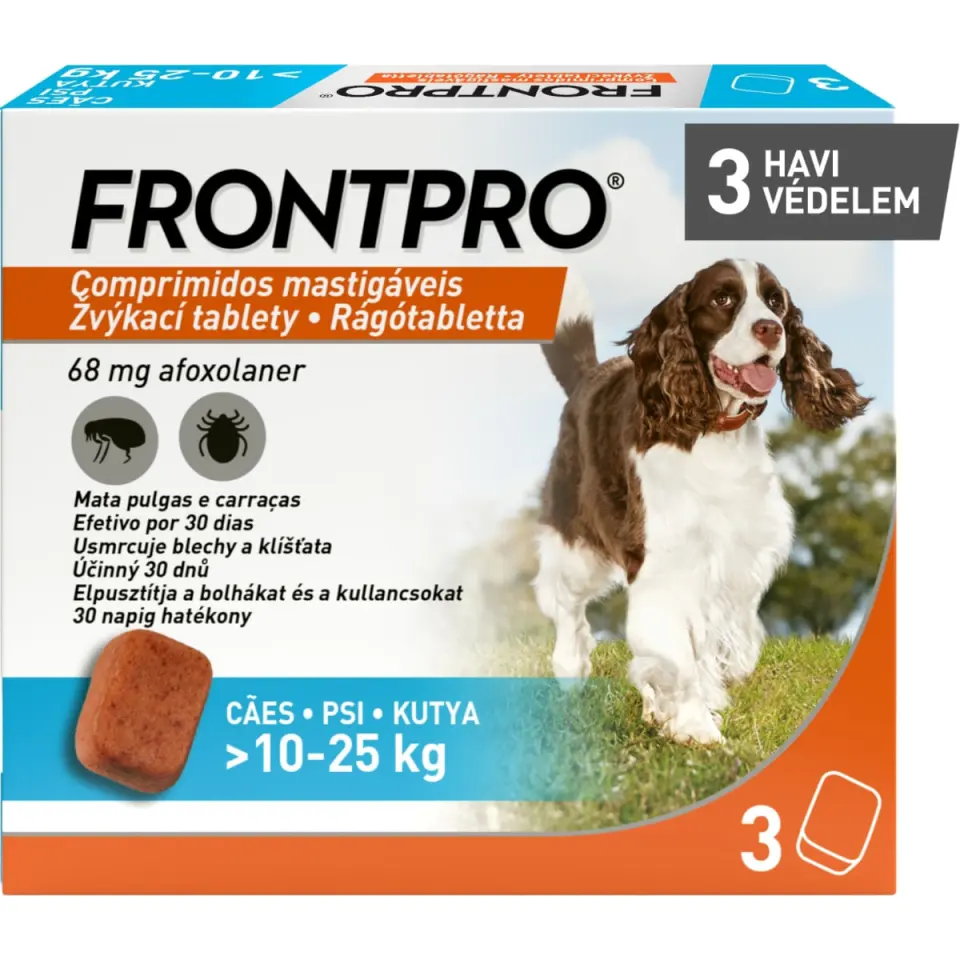 FRONTPRO, deparazitare externă câini, comprimate masticabile