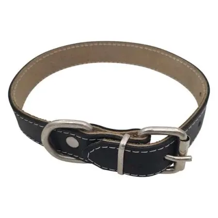 Zgarda din piele pentru caini Nr.3 Petro Neagra 2,3 x 50 cm