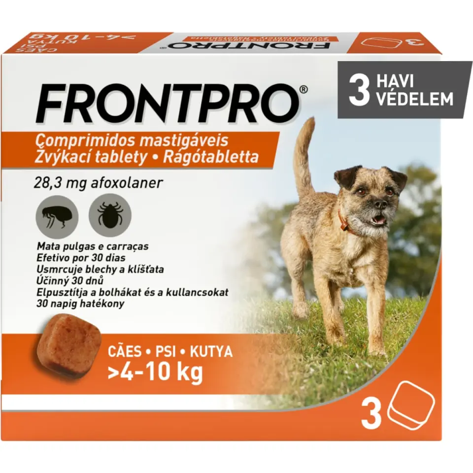 FRONTPRO, deparazitare externă câini, comprimate masticabile