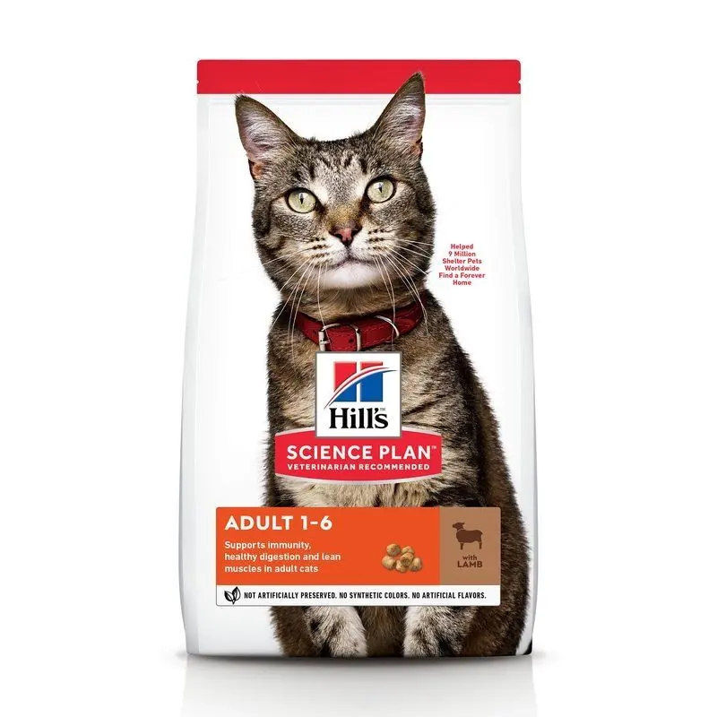 Hrana uscata pisici, Hill's Science Plan Feline Adult Lamb and Rice, 3 kg