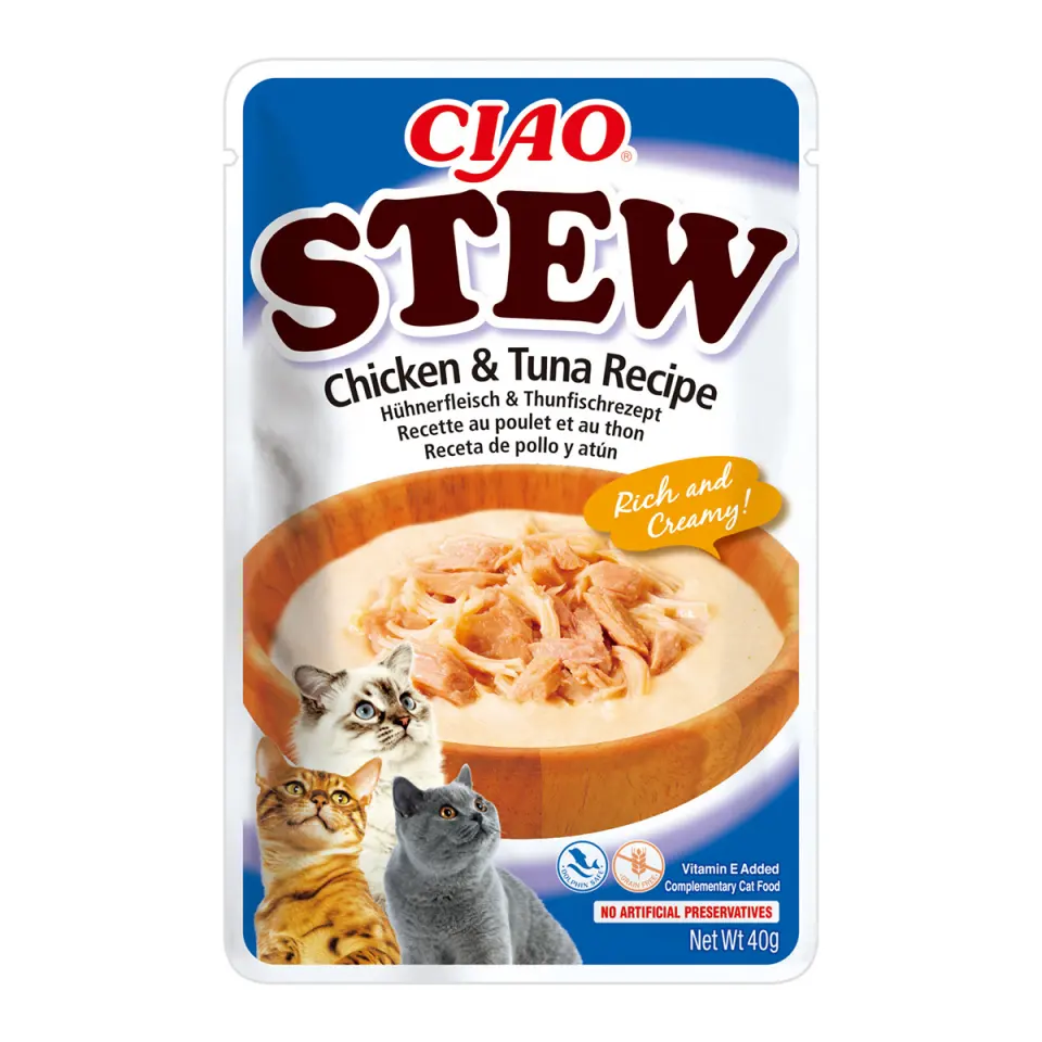 Ciao Stew pentru Pisici cu Pui si Ton
