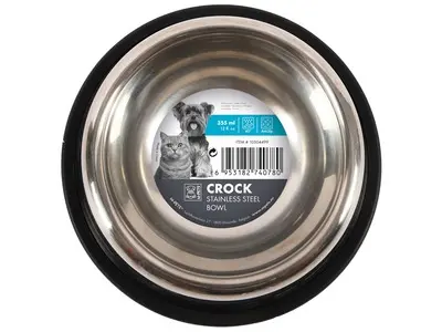 Castron din inox, pentru caini 2360 ml, CROCK, XXL