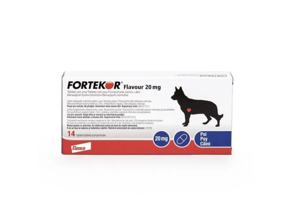 Fortekor Flavour 20mg, 14 tablete