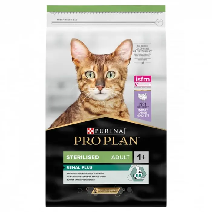 Hrana uscata pentru pisici Pro Plan Optirenal Sterilised cu curcan 10 kg