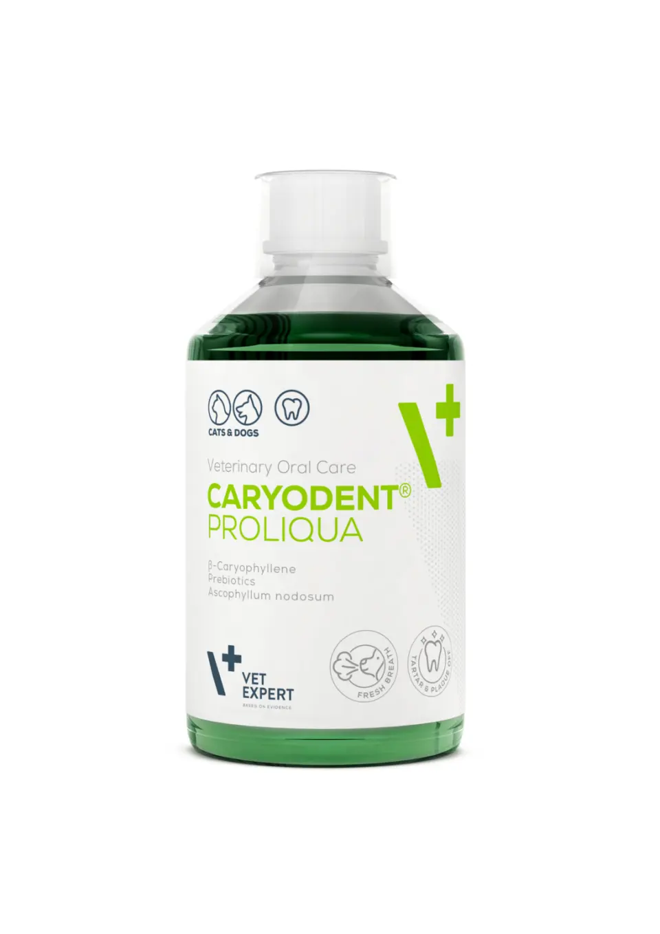 Aditiv pentru igiena orala zilnica a cainilor si pisicilor Vet Expert Caryodent Proliqua, 250 ml