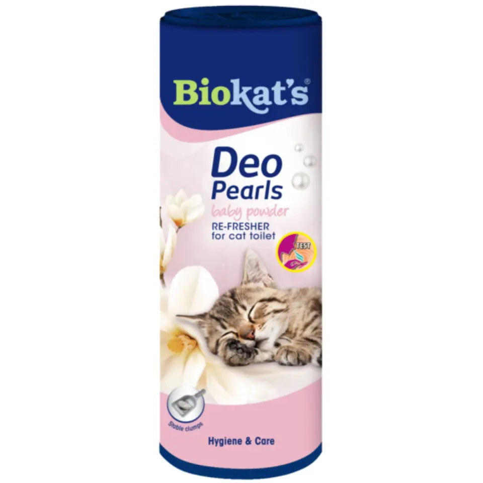 BIOKAT'S Deo Pearls Baby Powder, odorizant litieră pisici, Talc, 700g