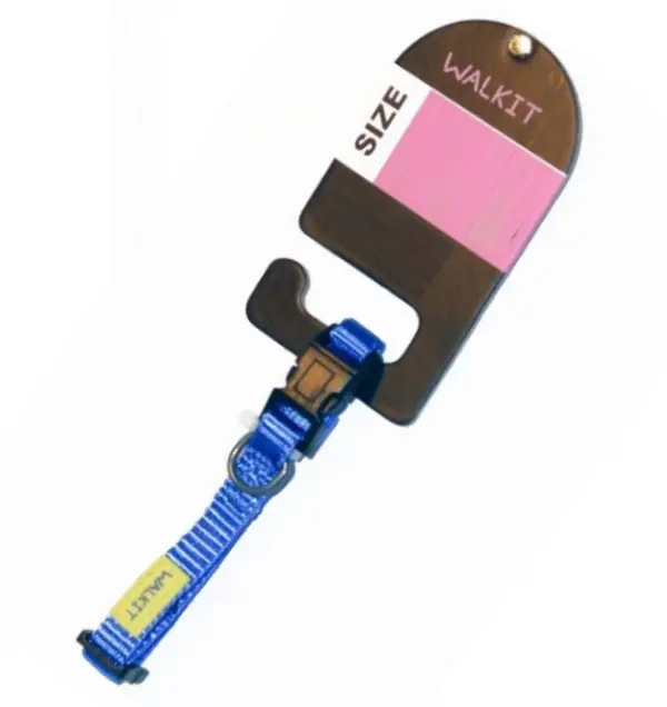 Walkit Zgarda Caine L 2.5 X 45-66 cm Albastru