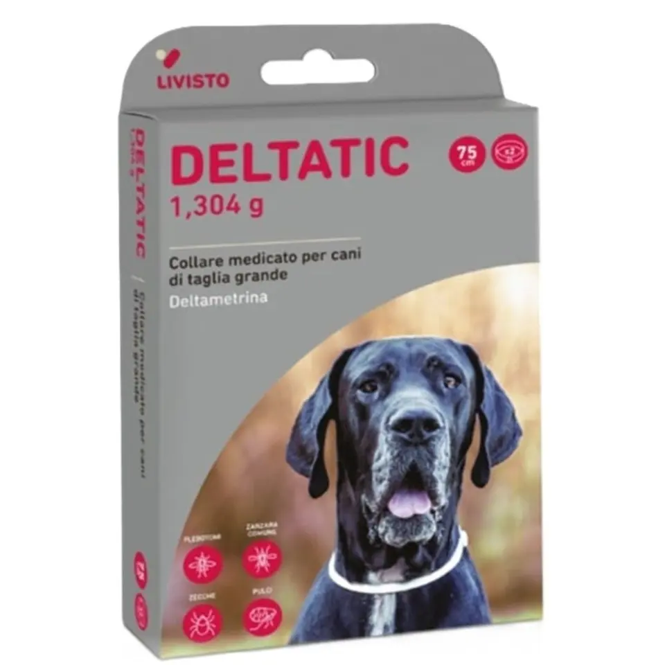 Deltatic 75 cm, zgarda antiparazitara pentru caini de talie mare