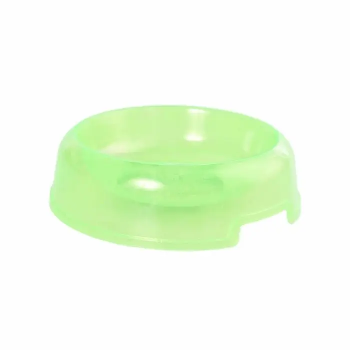 Mon Petit Ami Castron din Plastic Colorat pentru Animale de Companie, L/ verde