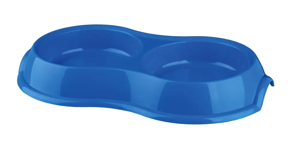 Castron Dublu Plastic Antiderap 0.2 L/11 cm