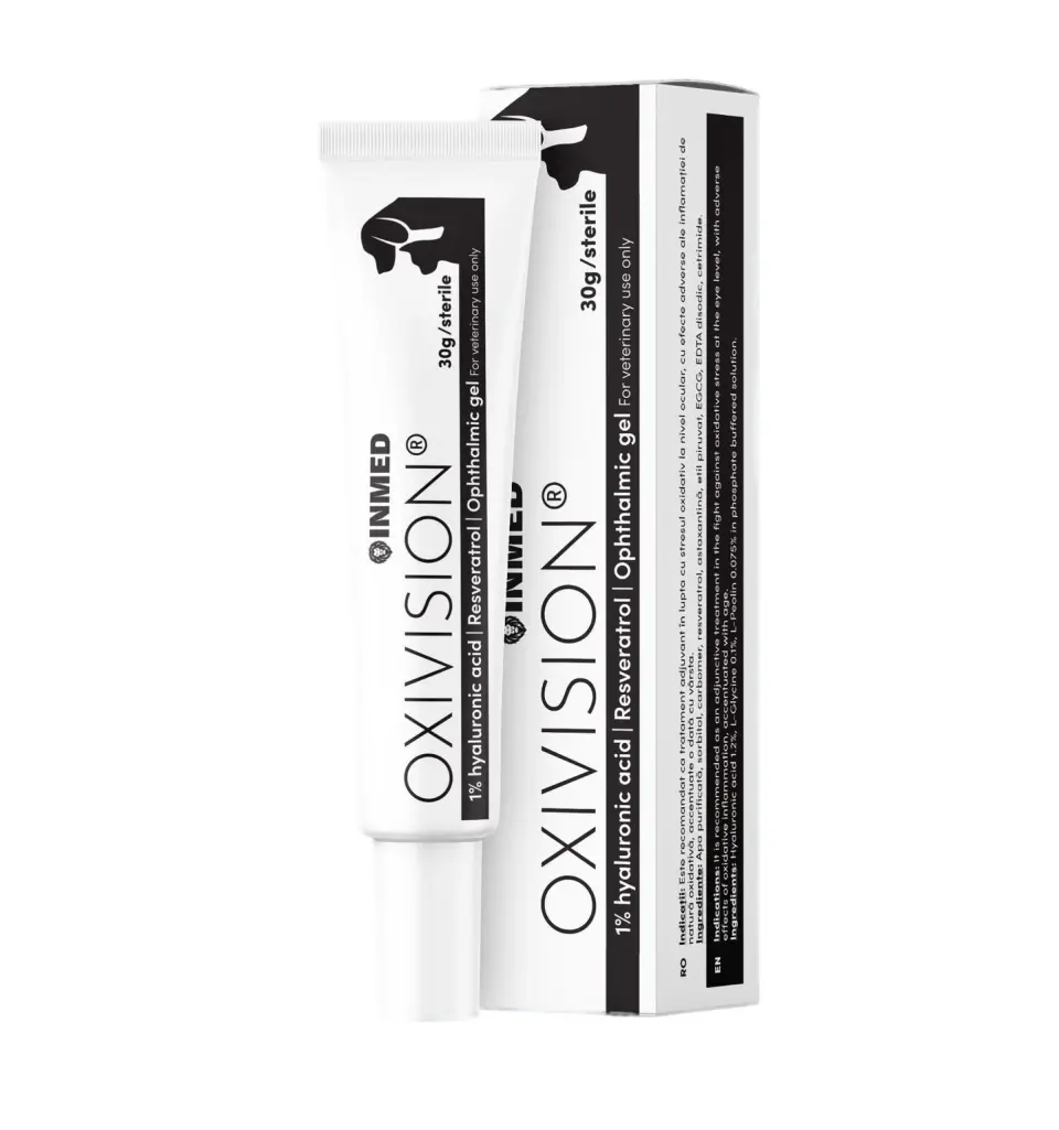 Oxivision, gel oftalmic 1% acid hialuronic si antioxidanti pentru caini si pisici, 30 g