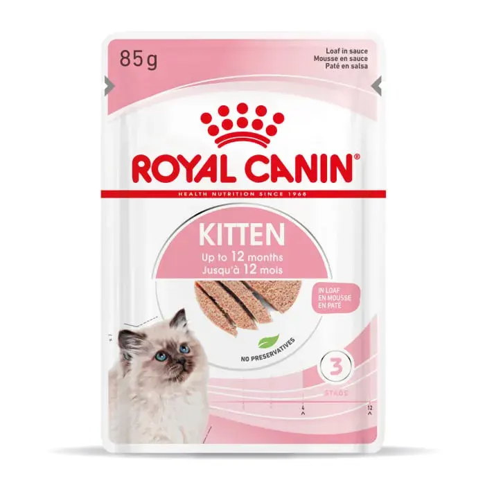 Set 12 buc x 85 gr Hrana umeda pentru pisici Royal Canin Kitten Loaf Pate