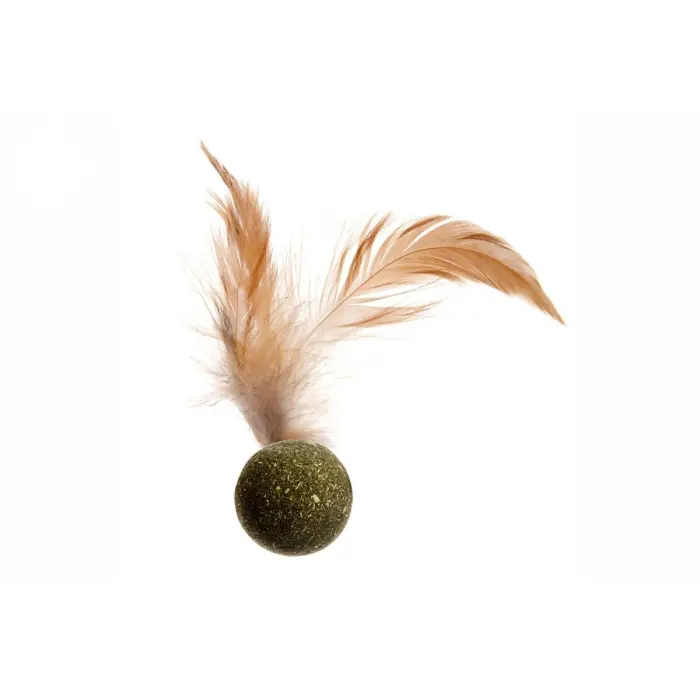 Jucarie pentru pisici Petro Minge Catnip Pene 3 cm