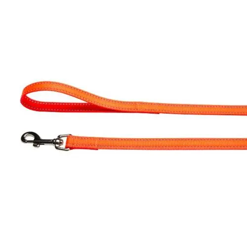 Lesa nylon, portocalie, reflectorizanta, lungime 130 cm, latime 10 mm