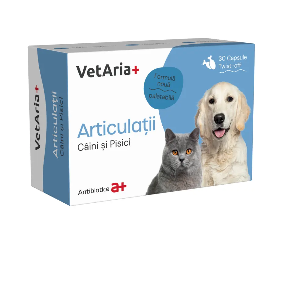 Supliment articulatii pentru caini si pisici VetAria Articulatii, 30 capsule