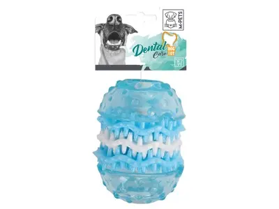 Jucarie din cauciuc moale cu rol de curatare dentara, pentru caini, WASHY M-PETS, L 8x8x10,5 cm