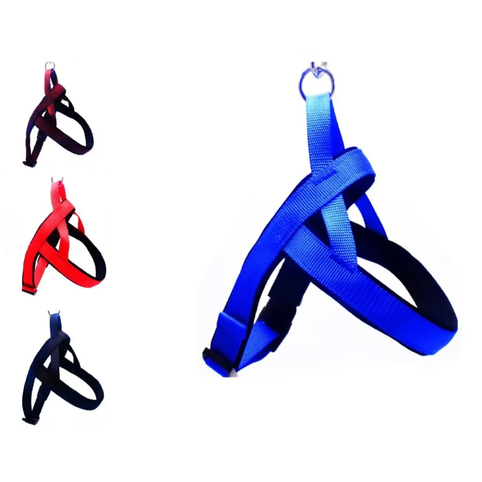 Ham textil sport, negru, ergonomic, pentru caini de talie medie, 43-50 cm x 2 cm x 50 cm