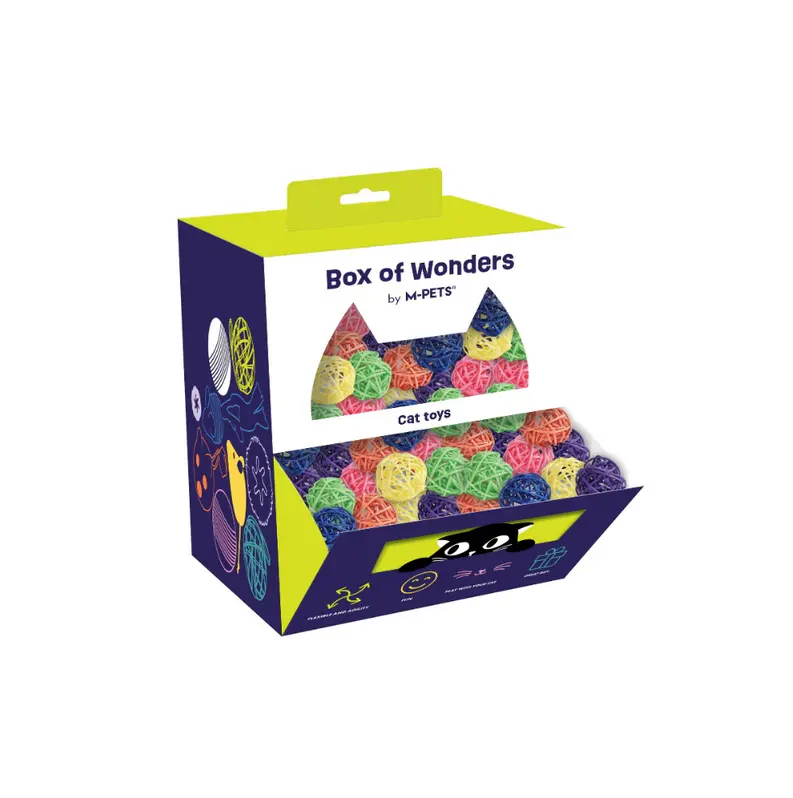 WONDERS – Display Box Cat Toy Rattan Ball (110 buc.) 20602999