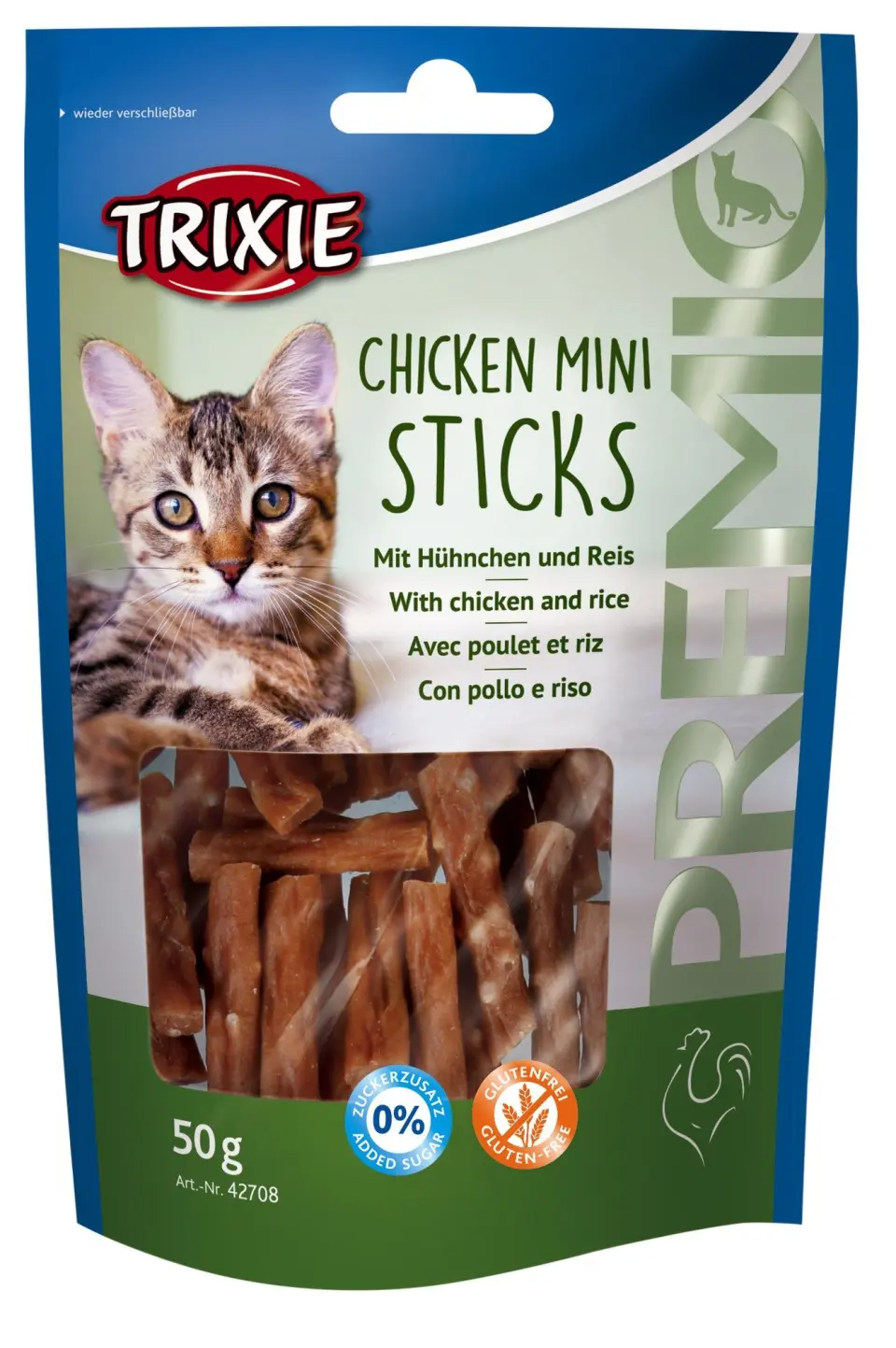 Batoane Sticks Mini Pisica cu Pui/ Orez 50 g 42708