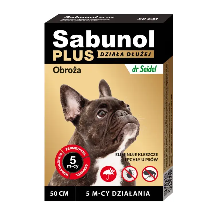 Zgarda antiparazitara pentru caini intre 10-25 kg Sabunol Plus 50 cm