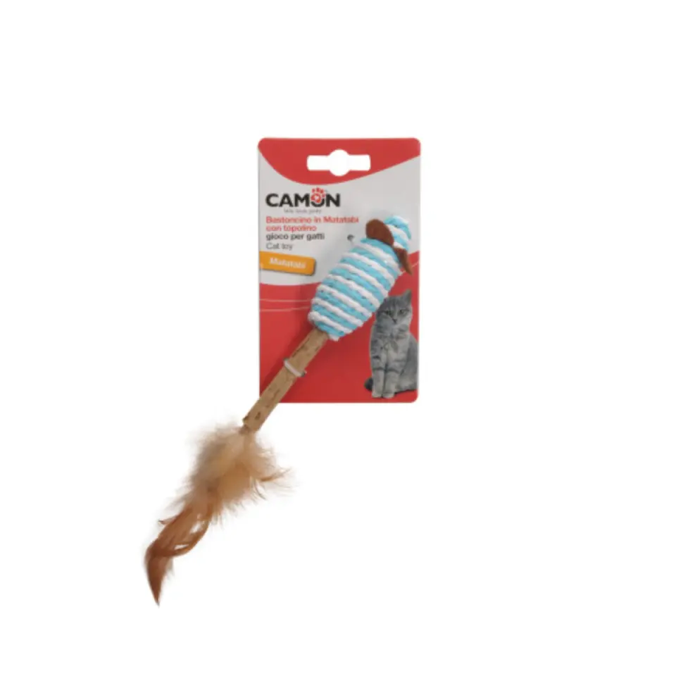 CAMON Matabi Soricei, jucărie stimulare pândă pisici, activități fizice, textil, multicolor, 14cm, 1buc
