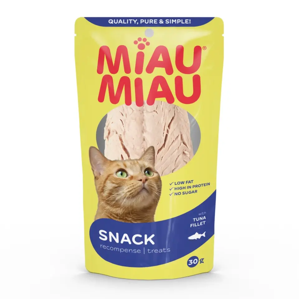 Recompense pentru pisici Miau Miau Natural cu ton 30 gr