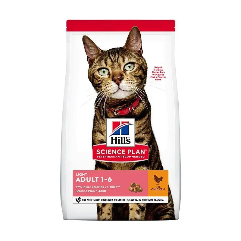 Hrana uscata pisici, Hill's Science Plan Feline Adult Light, pui 3 kg