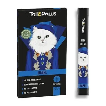 Gustare pentru pisici Tail Paws Hazel Crema cu peste 5 buc pachet