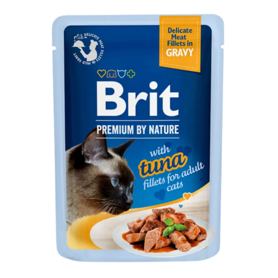 BRIT Premium by Nature Delicate File, Ton, plic hrană umedă pisici, (în sos), 85g