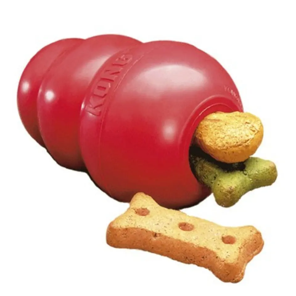 KONG Classic, Kong câini, eliberare recompense, dentiție, cauciuc KONG Classic, Kong câini XL, eliberare recompense, dentiție, cauciuc, roșu, 1buc