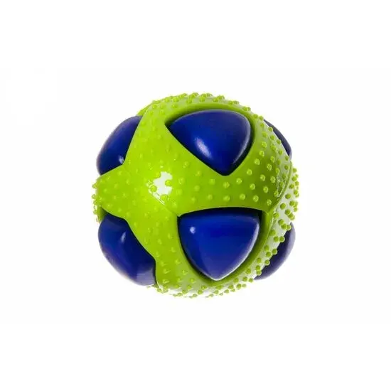 Jucarie pentru caini JK Minge verde-albastru 8 cm