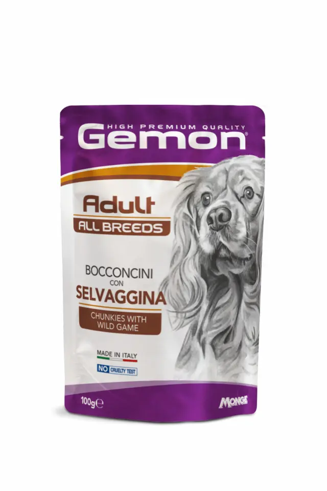 Gemon Chunkies Adult All Breeds - Hrana umeda completa - Vanat - 100g