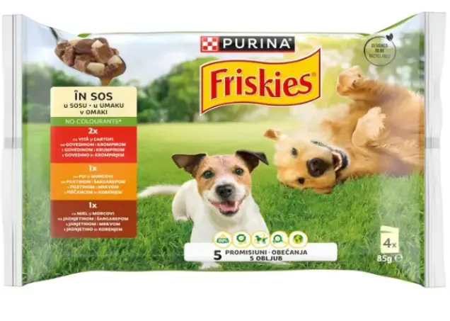 Friskies Dog Plic Vita&Pui&Miel 4X85 g