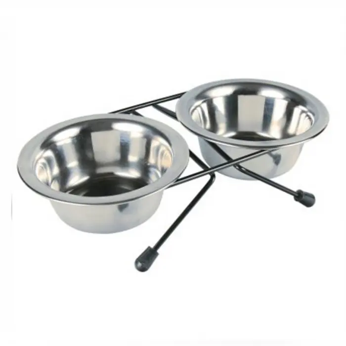 Castron din inox dublu 4Dog 2 x 0,95L