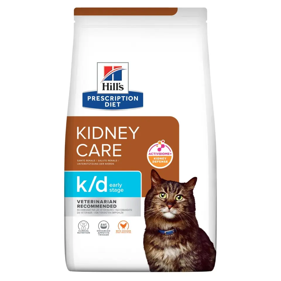 Hrana dietetica pentru pisici Hill s PD Kidney Care Early Stage K D cu pui 1,5 kg