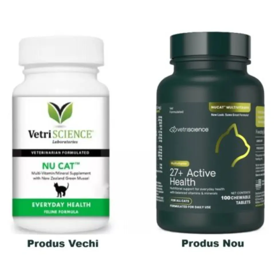 VETRISCIENCE 27+ Active Health, multivitamine pisici, comprimate masticabile