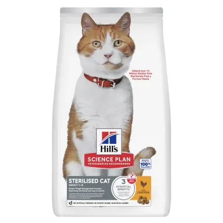 Hrana uscata pentru pisici Hill s SP Sterilised cu pui 15 kg