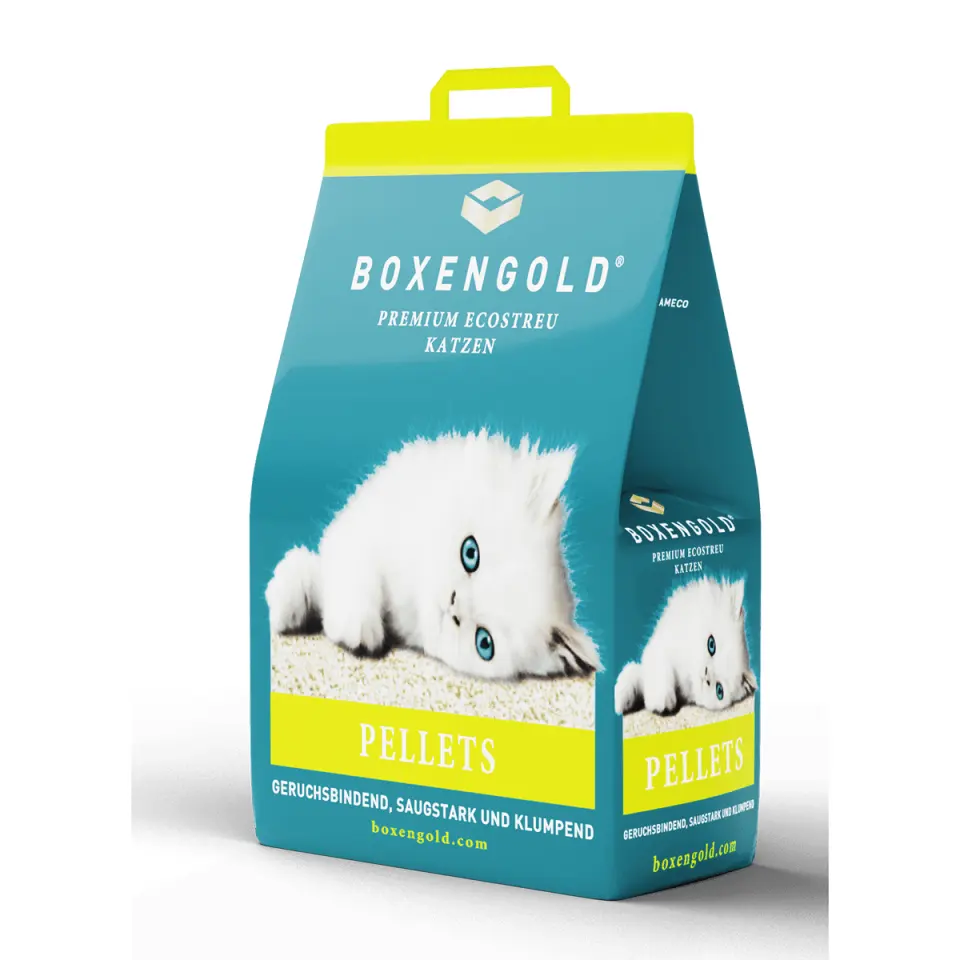 Asternut BOXENGOLD PREMIUM, pentru pisici, sub forma de granule, 10L/5kg