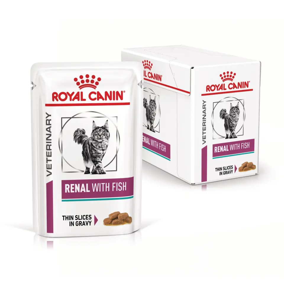 ROYAL CANIN Renal Fish, dieta veterinara, plic hrana umeda pisici, sistem renal, 12x85 g