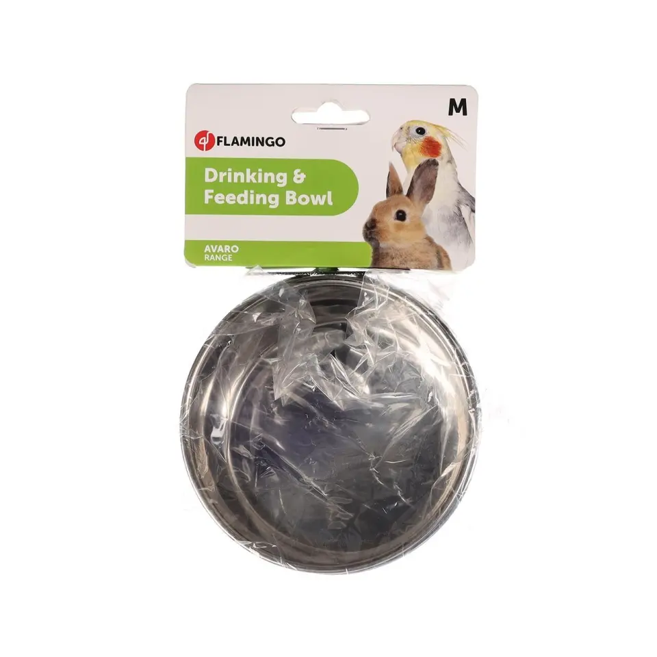 Hranitor Inox cu Suport Colivie, 13 cm/ 580 ml