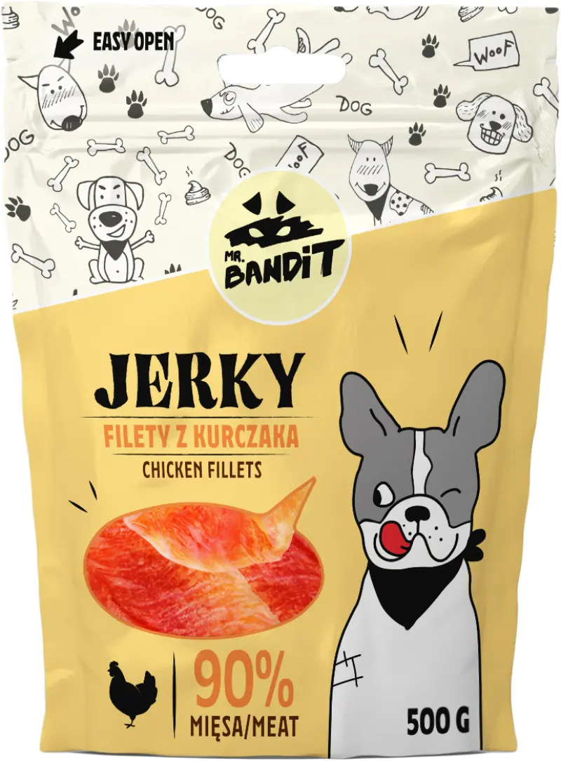 Mr. Bandit Jerky, Pui, 500 g