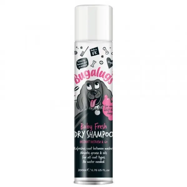 Sampon uscat pentru catelusi, Bugalugs Baby Fresh, 200 ml